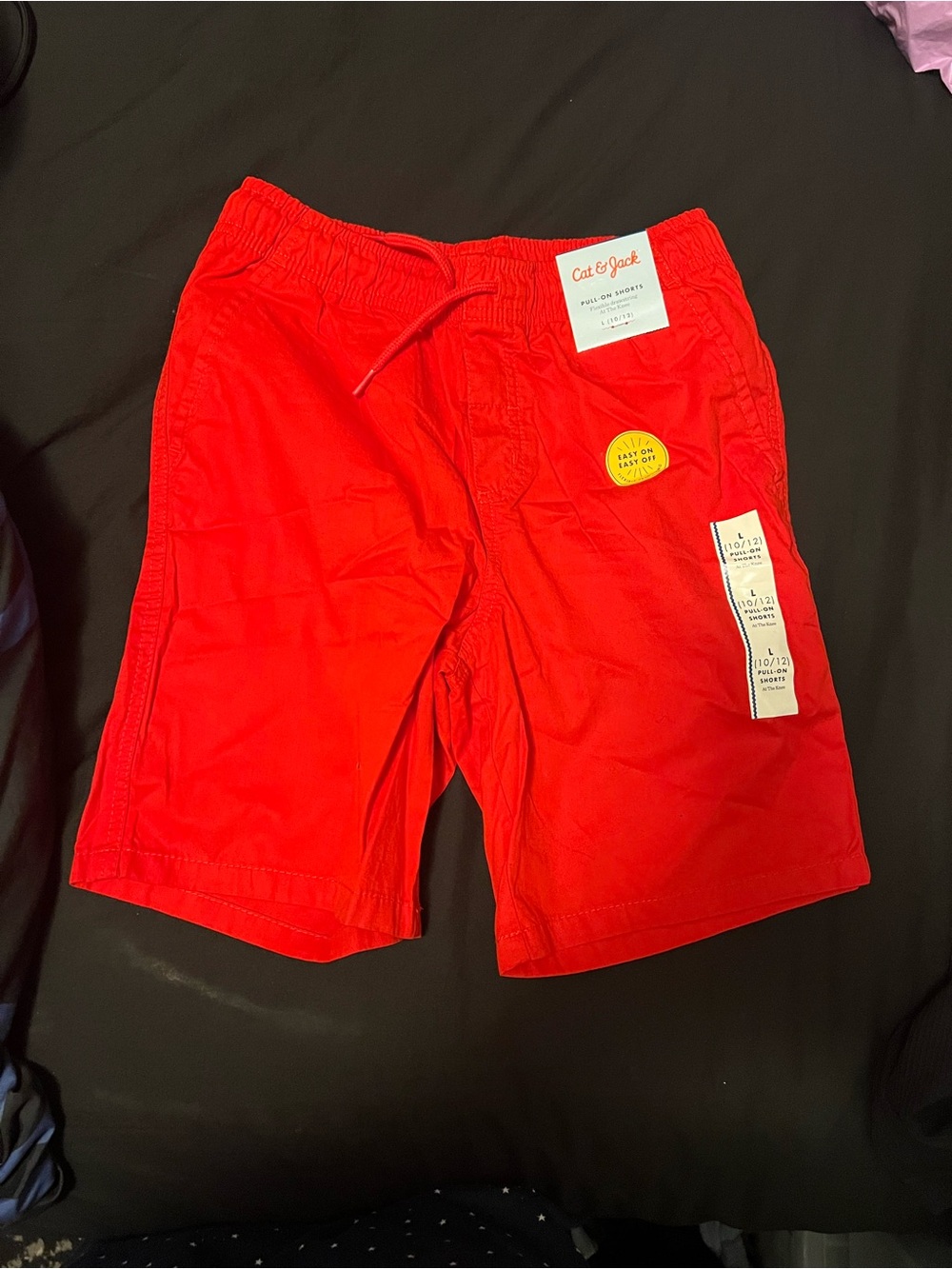 Cat & Jack Red Elastic-Waist Pull-On Shorts